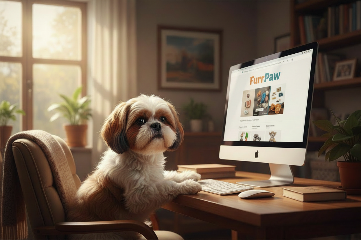 make the furrpaw logo in the monitor only